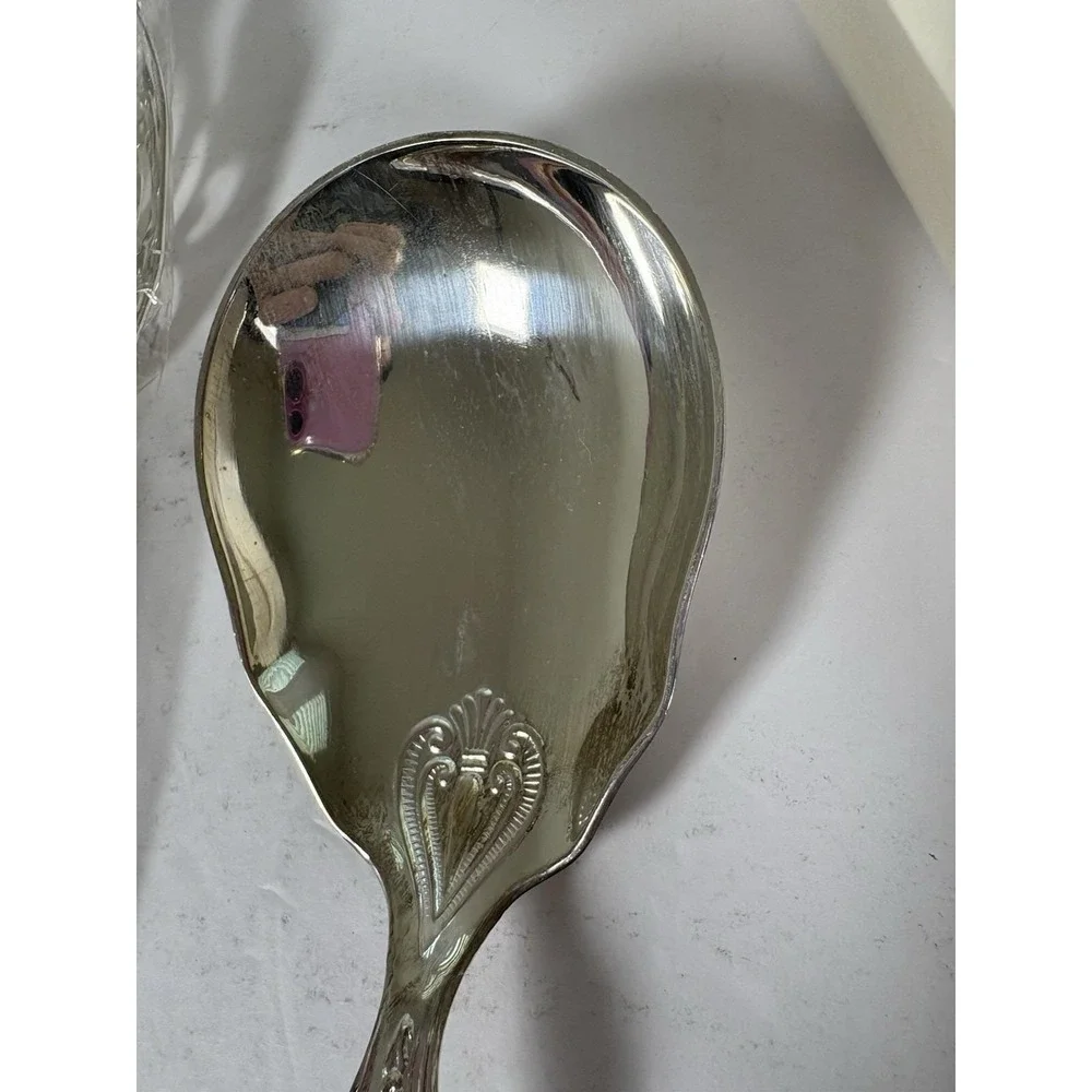 Sheffield Silver Co Salad Serving Set Spoon Fork Silverplate w Box VTG